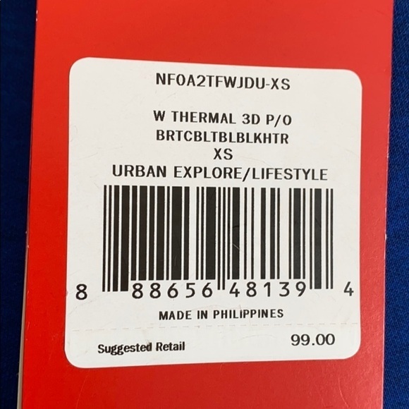 The North Face thermal 3D blue pullover XS NWT - Picture 9 of 11